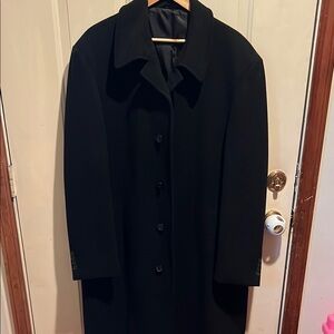 Lauren Ralph Lauren Black Men’s Classic Wool Coat Knee Length